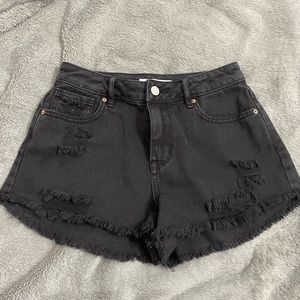 NWOT Pacsun black ripped jean shorts